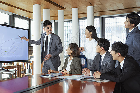 沟通商务开会商务人士举行会议背景