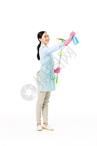 家政服务女性清洁玻璃图片