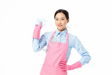 保洁服务家政服务女性用毛巾清理背景