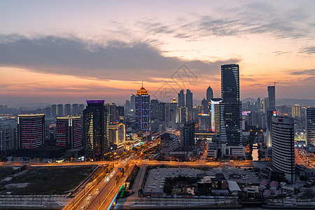 仰视高楼苏州高新区CBD夜景背景