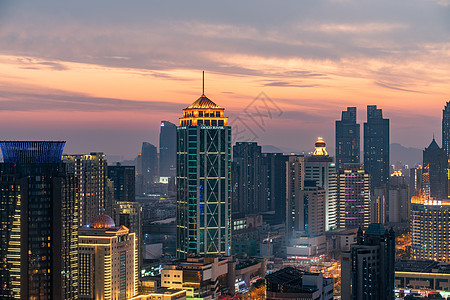 汽车工业园苏州高新区CBD夜景背景