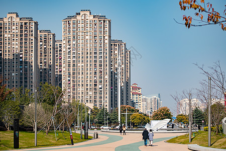 高端小区建筑外立面外观高清图片