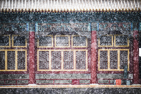 故宫雨北京故宫博物院大雪纷飞背景
