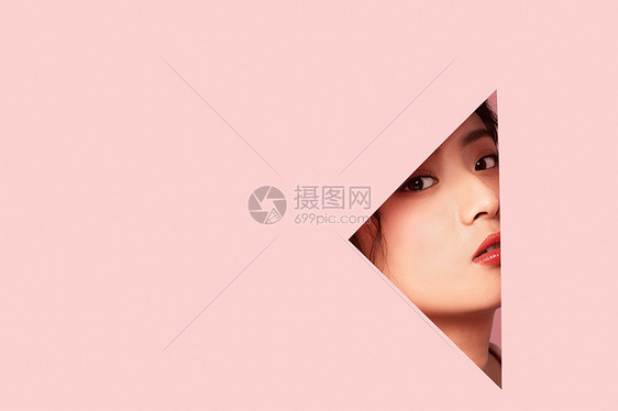 创意美女局部脸部美妆图片