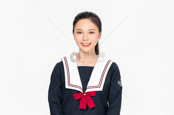  学院风大学生JK服美女形象图片