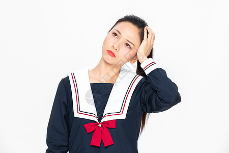 学院风美女学院风大学生JK服美女背景