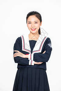 学院风美女学院风大学生JK服美女形象背景