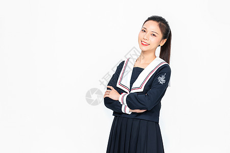 学院风大学生JK服美女形象图片