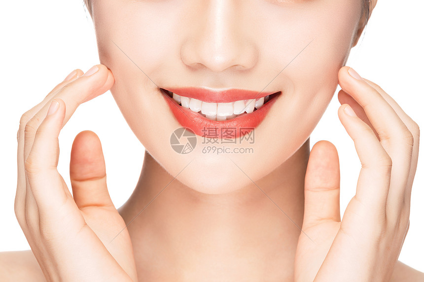 女性嘴唇口腔牙齿健康图片