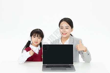 小学生电脑远程教育线上教育在线功课辅导背景