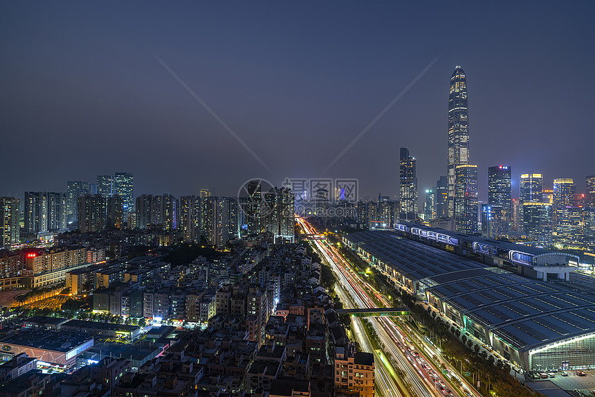 夜景深圳平安大厦图片