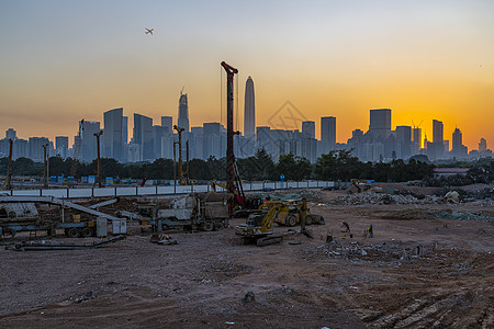 深圳平安深圳城市施工背景