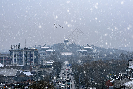 2020年北京第一场雪背景