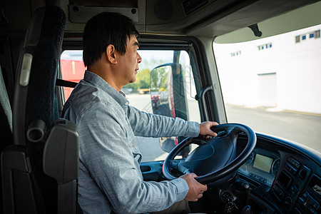 中国速度司机驾驶货车背景