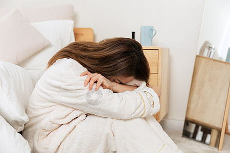 忧郁美女年轻女性分手悲伤抑郁背景