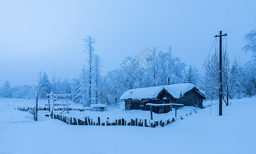 吉林长白山国家森林公园冰天雪地雾凇风光图片