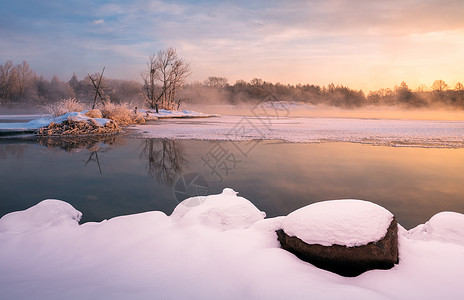 树木风景吉林魔界景区冰天雪地雾凇风光背景