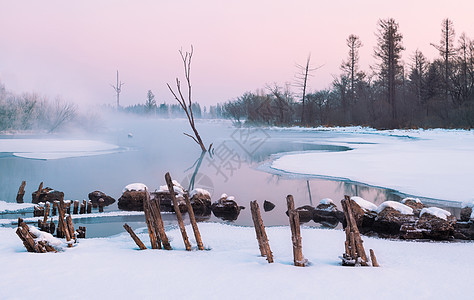 吉林魔界景区冰天雪地雾凇风光图片