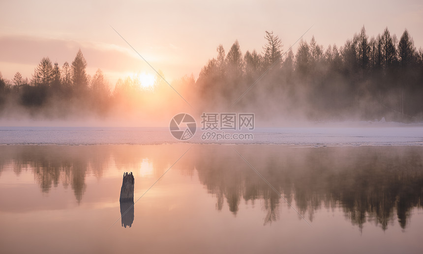 吉林长白山魔界风景区冰天雪地雾凇风光图片