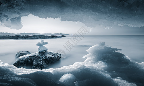 大连圣亚海洋世界大连大黑石海岸东北冰雪世界风光背景