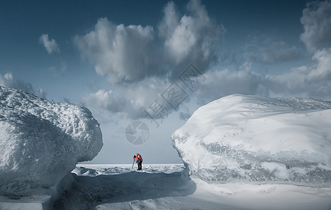 东北手工冰豆糕东北冰雪世界风光背景