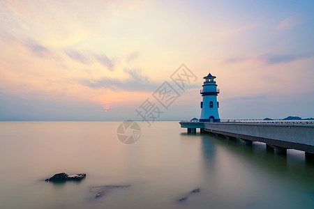 海景天空珠海地标爱情灯塔背景