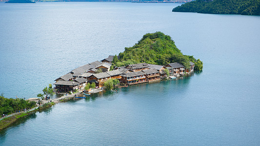 泸沽湖里格半岛风景高清图片