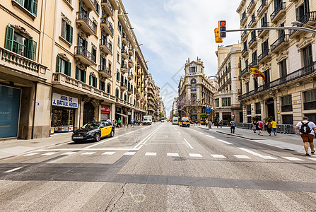 巴塞罗那城市街景图片素材