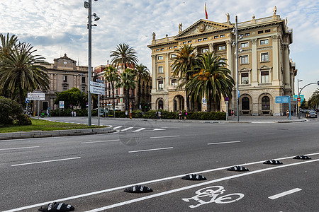 巴塞罗那城市街景高清图片