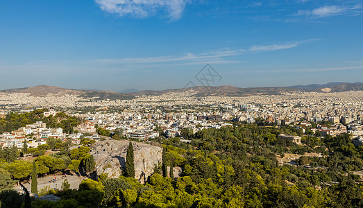 雅典风光希腊雅典城市全景风光背景
