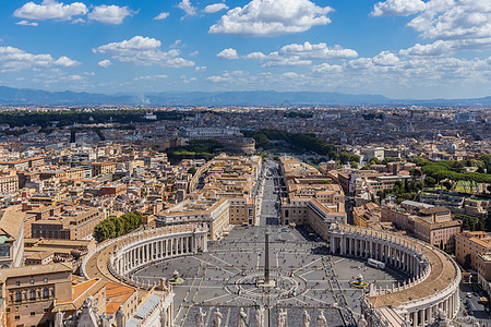 俯拍意大利首都罗马圣彼得大广场图片