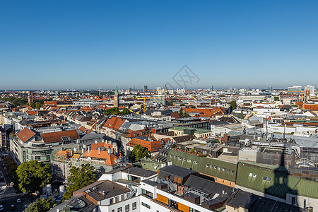 德国旅游城市慕尼黑城市天际线图片