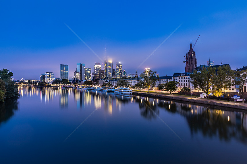 德国法兰克福城市夜景