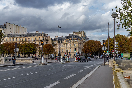 欧洲法国首都巴黎城市街景图片