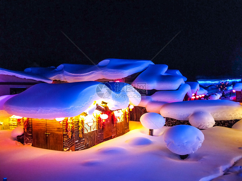 黑龙江雪乡雪景图片