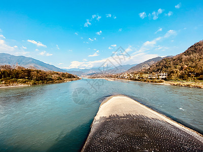 都江堰水利工程四川水利工程都江堰鱼嘴背景