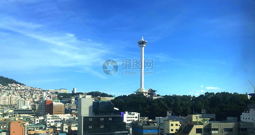 韩国釜山海云台灯塔图片