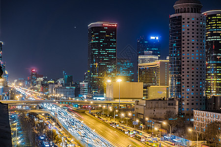 北京国贸桥夜景图片