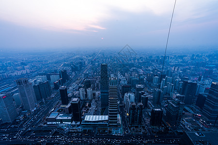 黑夜白天北京国贸CBD背景