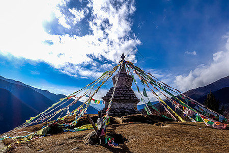 四姑娘山经幡高清图片