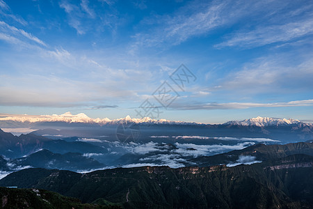 雅安牛背山云海雪山图片