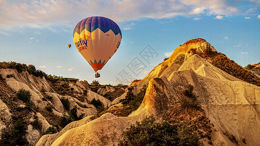 魅力卡帕多奇亚土耳其热气球旅行背景