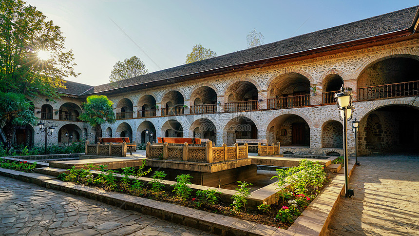 阿塞拜疆舍基传统建筑图片