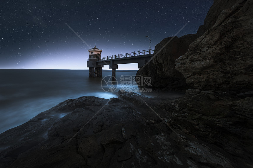 海景星空风光图片