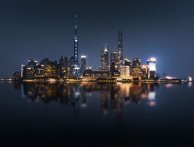 黑金科技背景上海夜景背景