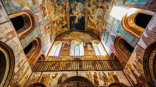 亚美尼亚修道院墙壁壁画高清图片