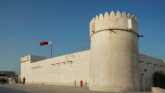 卡塔尔多哈古城堡城墙图片