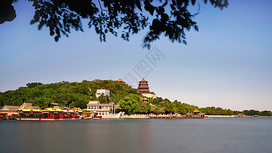 北京天坛北京颐和园湖泊背景