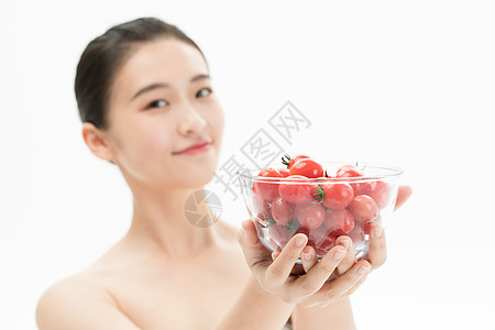 水果少女水果妆容高清图片