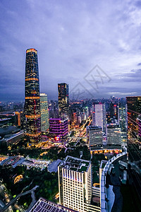 道路夜景广州珠江新城夜景背景